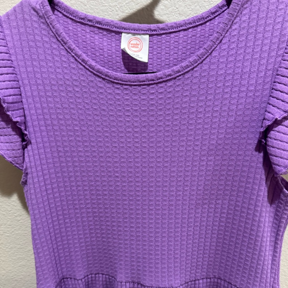 Wonder Nation Girls Textured Ruffle Dress - Picture 3 of 4